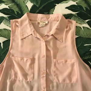 Sans Souci Peach Blouse with Gold Studded Detail